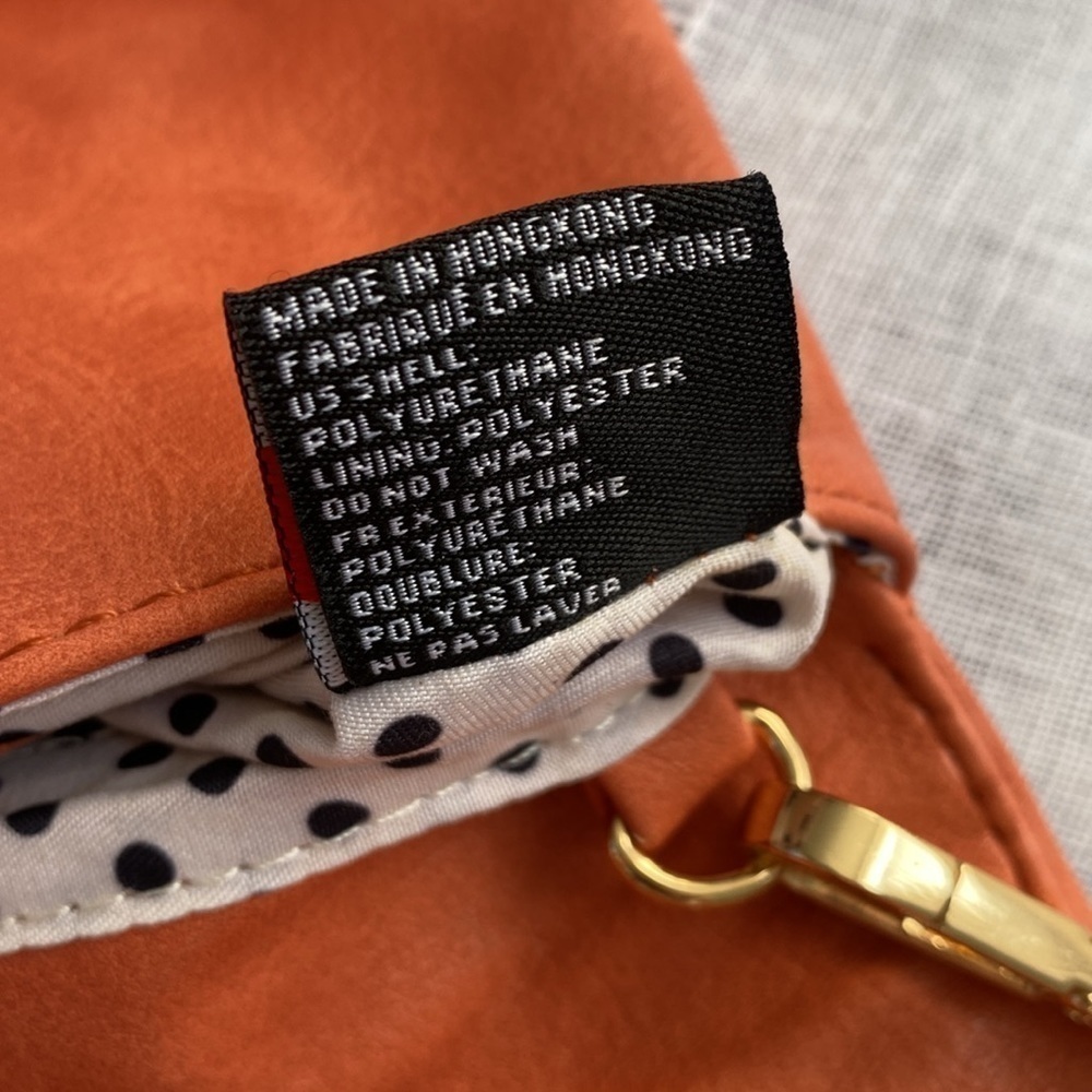 Urban Expressions  NWOT orange woven vegan shoulder bag. - Picture 7 of 12